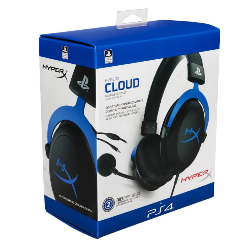 Headset Kingston HyperX Cloud PS4 HX-HSCLS-BL/EM Blue