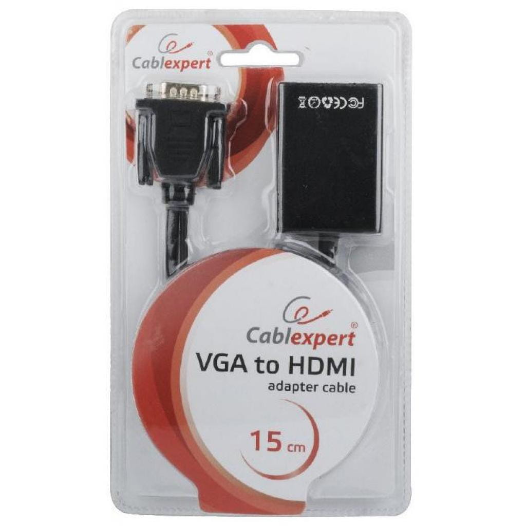 Adapter Cablexpert A-VGA-HDMI-01 / VGA into digital HDMI + 3.5 mm audio /
