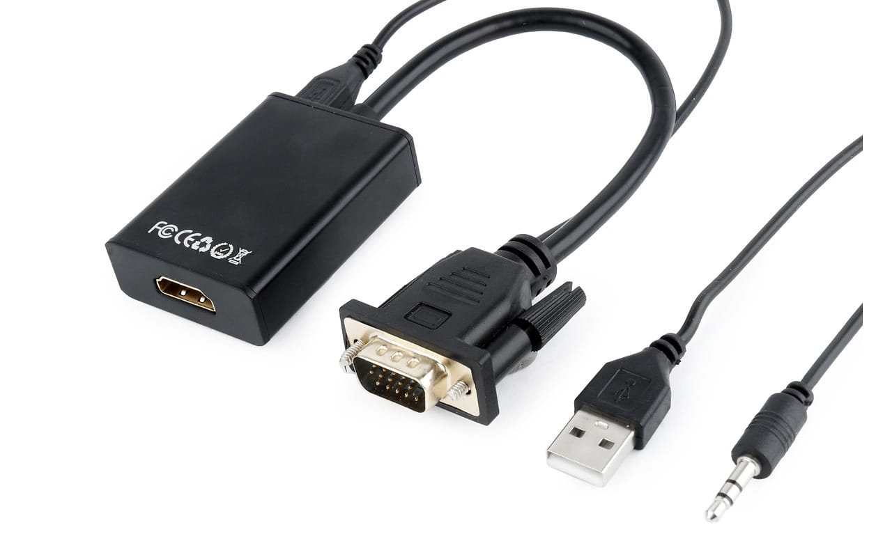 Adapter Cablexpert A-VGA-HDMI-01 / VGA into digital HDMI + 3.5 mm audio /
