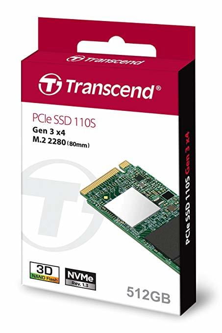 .M.2 SSD Transcend 110S / 512Gb / NVMe / SM2263 / 3D TLC / TS512GMTE110S /