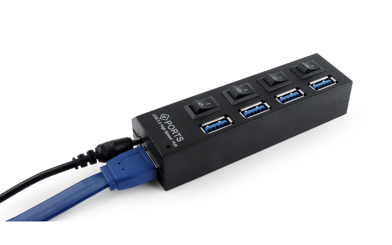 USB 3.0 Hub Gembird UHB-U3P4-22 / 4-port / Black