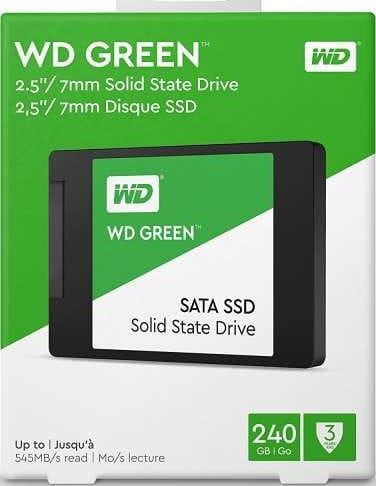2.5" SSD Western Digital WDS240G2G0A Green / 240GB / 7mm / Silicon Motion / SLC / Green