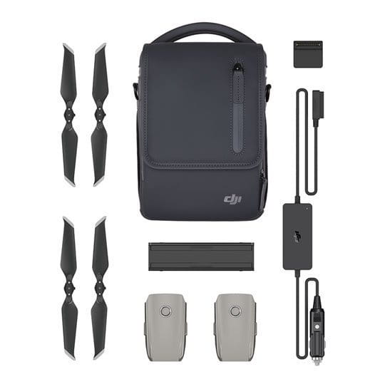 DJI Mavic 2 Fly More Kit / 174605 / 2 x Batteries 3950 mAh / Car Charger / Battery Charging Hub / Battery to Power Bank Adapter / 2 Pairs x Low-Noise Propellers / Shoulder Bag /