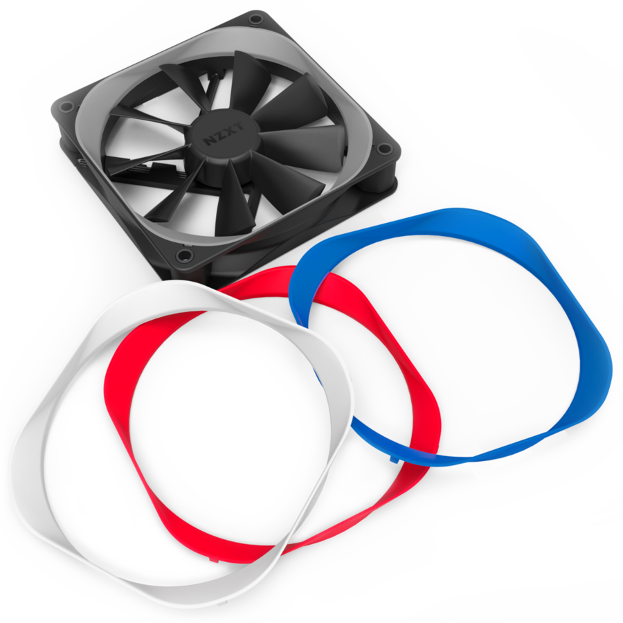 PC Case Fan NZXT Aer F / 120x120x26mm / 22-31dB / 41-63CFM / RF-AF120-B1 /