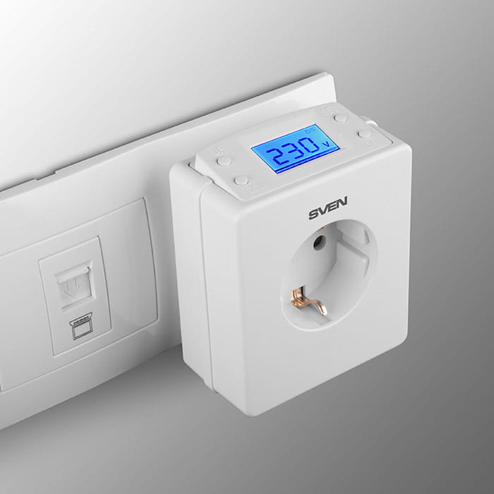 Surge Protector Sven OVP-16PD / 1Sockets / White