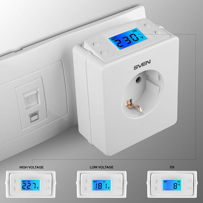 Surge Protector Sven RN-16D / 1Sockets / White