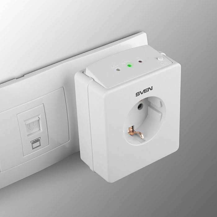 Surge Protector Sven OVP-15P / 1Sockets / White