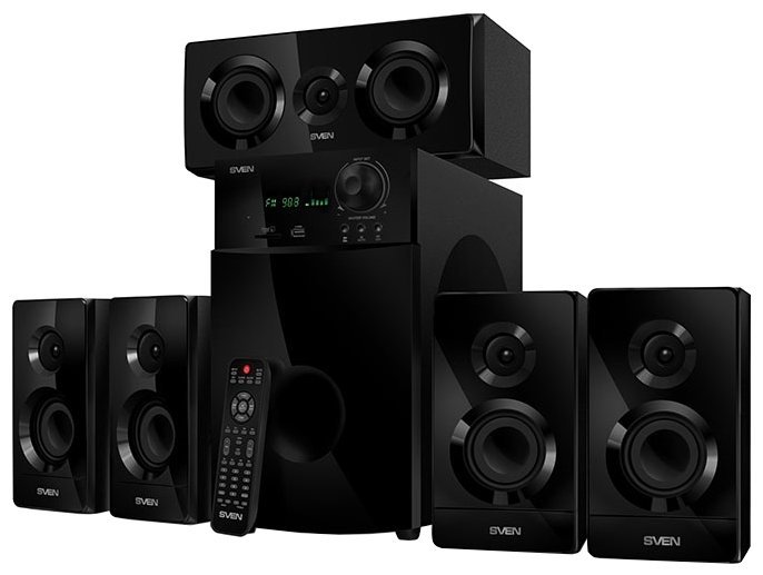 Home Theater Sven HT-210 / 5.1 / RMS 125W / FM / USB / SD / Black