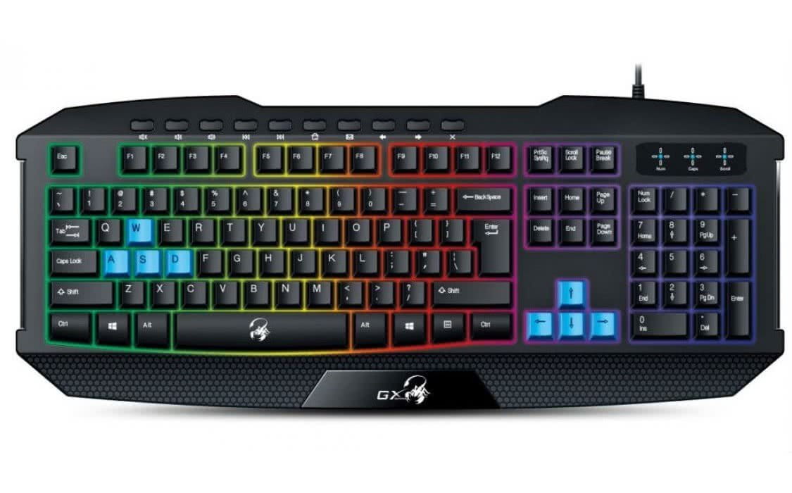 Genius Scorpion K215 / 12 function keys / 7 colors backligt / Black