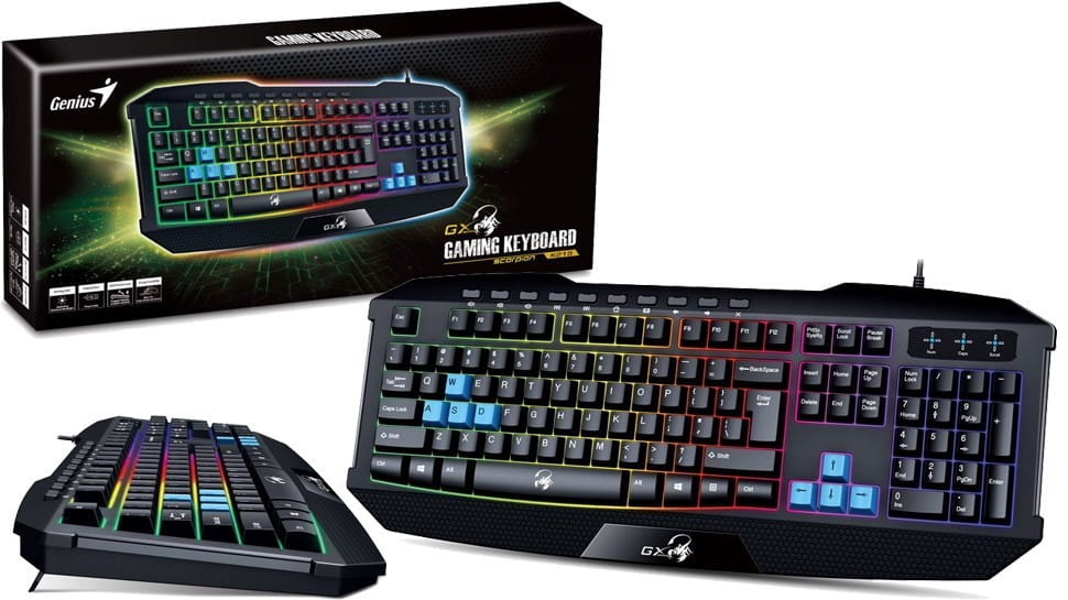 Genius Scorpion K215 / 12 function keys / 7 colors backligt / Black