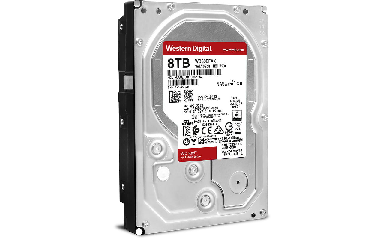 3.5'' HDD Western Digital WD80EFAX Caviar Red NAS / 8.0TB / 256MB / IntelliPower /