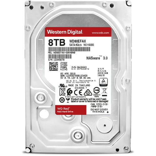 3.5'' HDD Western Digital WD80EFAX Caviar Red NAS / 8.0TB / 256MB / IntelliPower /