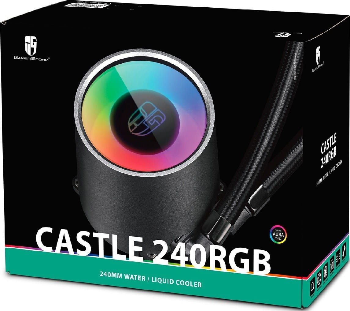 AIO Liquid Cooling Deepcool CASTLE 240 RGB / up to 250W / and for TR4 / RGB