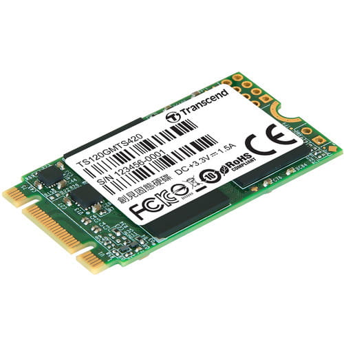 M.2 SSD Transcend 420S / 120GB / SATA / 3D NAND TLC / TS120GMTS420S /