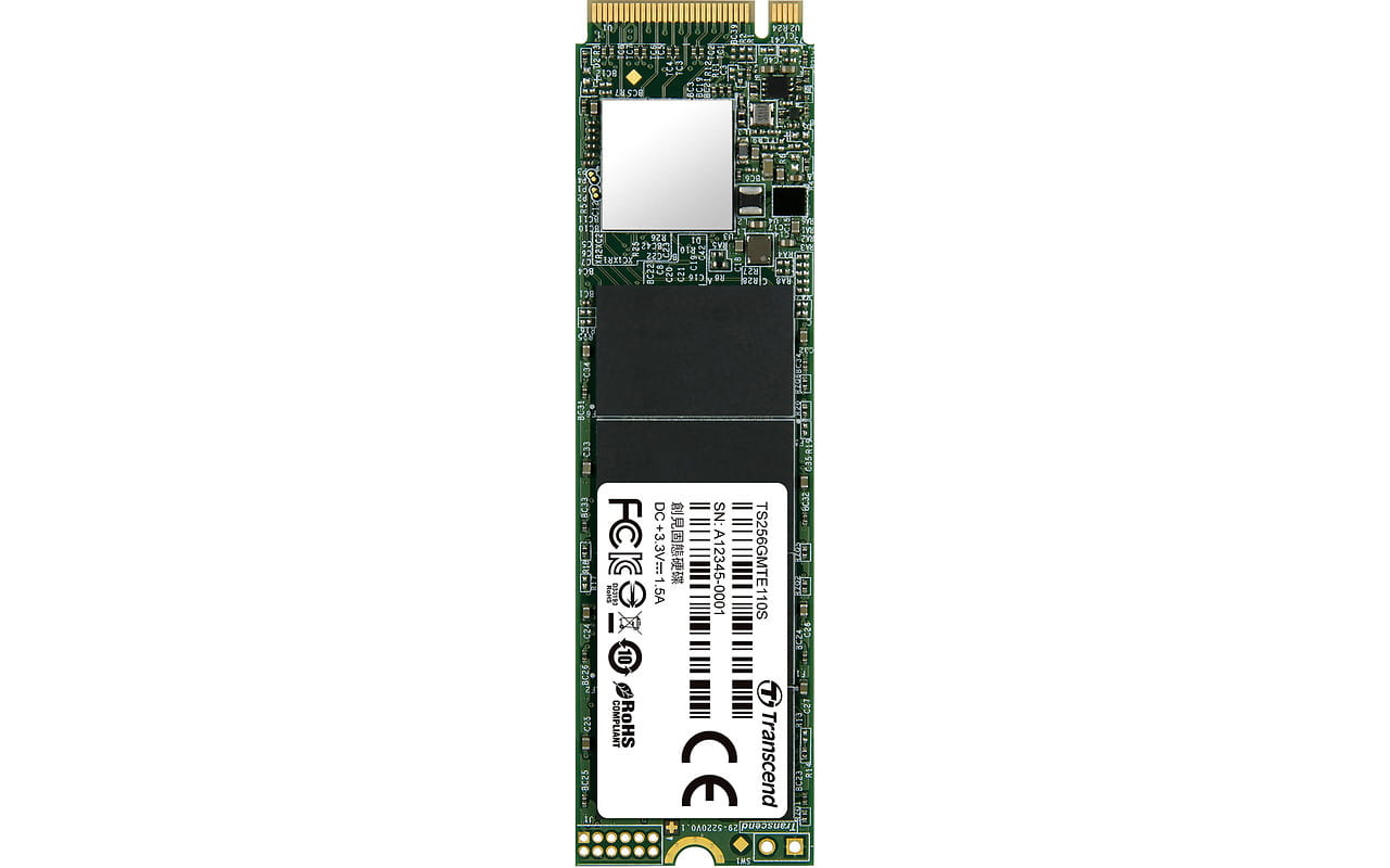 .M.2 SSD Transcend 110S / 256Gb / NVMe / SM2263 / 3D TLC / TS256GMTE110S /