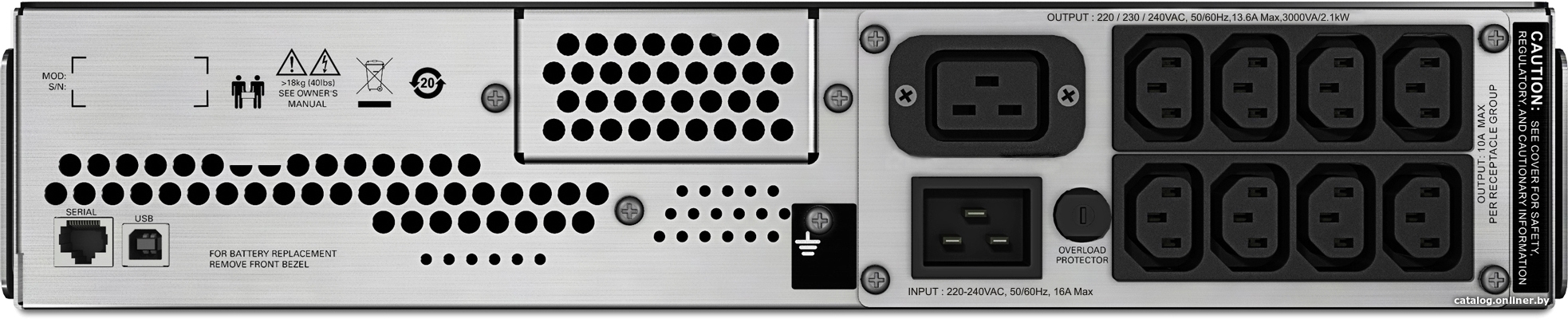 APC Smart-UPS SMC3000R2I-RS / 3000VA / 2100W