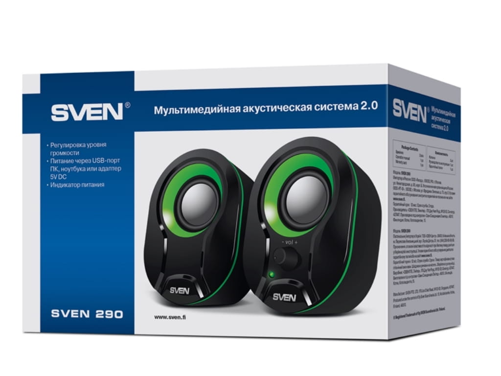 Speakers Sven 290 / 5w / Green