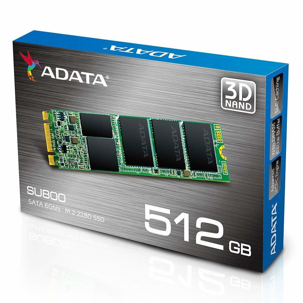 SSD ADATA Ultimate SU800 512GB / M.2 SATA / 2280 / 3D-NAND TLC / ASU800NS38-512GT-C /
