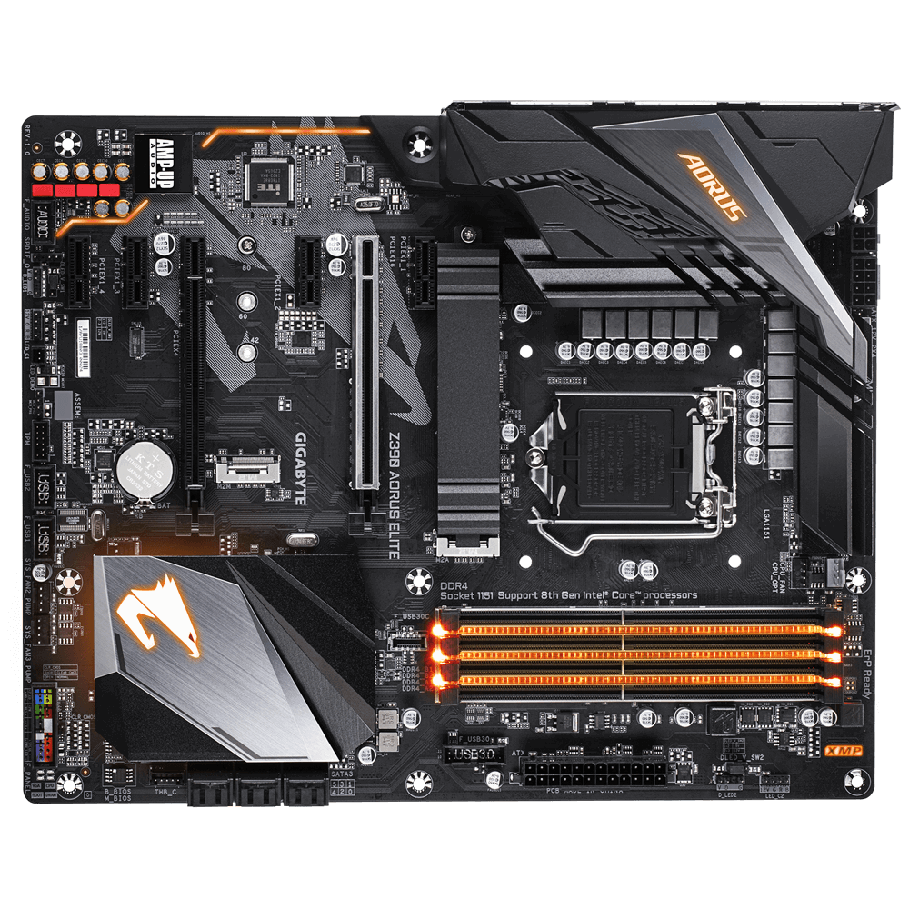 MB GIGABYTE Z390 AORUS ELITE / Socket 1151 / Intel Z390 / Dual 4xDDR4-4266 / CPU Intel graphics / ATX /