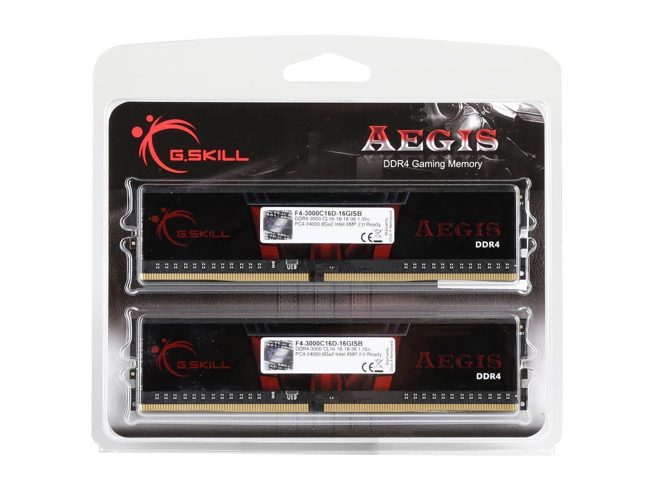 RAM KIT G.Skill Aegis F4-3000C16D-16GISB / 2x8GB / DDR4 / 3000MHz / CL16 /