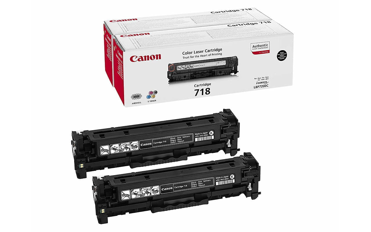 2x Cartridge Canon 718 / Original / 718Bk-2P / Black