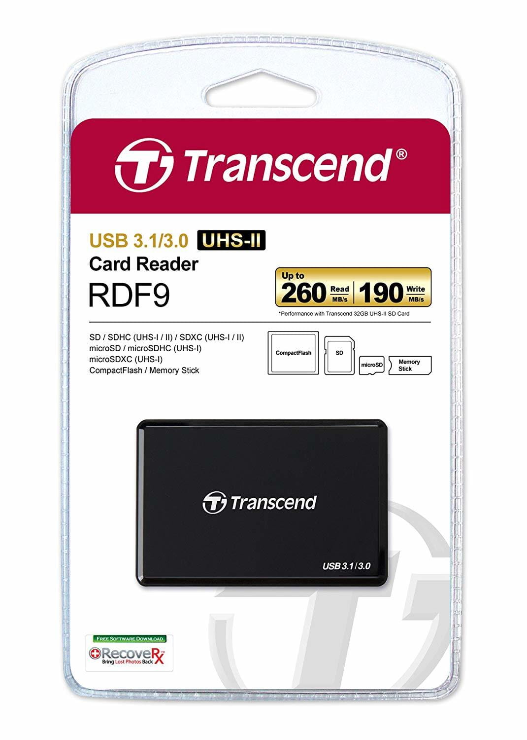 Card Reader Transcend TS-RDF9K2 / Black