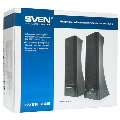 Speakers Sven 235 / 2.0 / 4W / Black