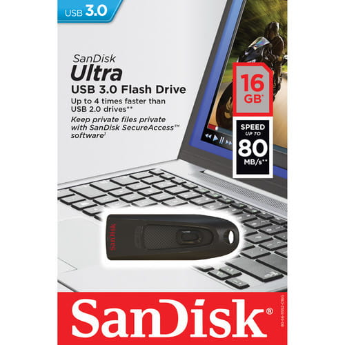 USB3.0 SanDisk 16GB / Ultra / Retractable / SDCZ48-016G-U46 /