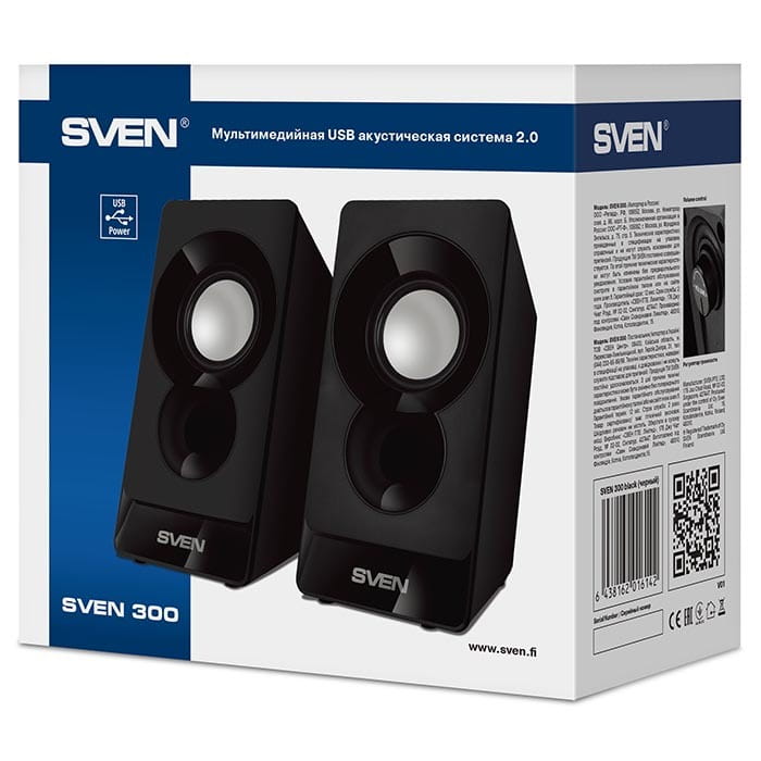 Speakers Sven 300 / 5W / 2.0 / Black