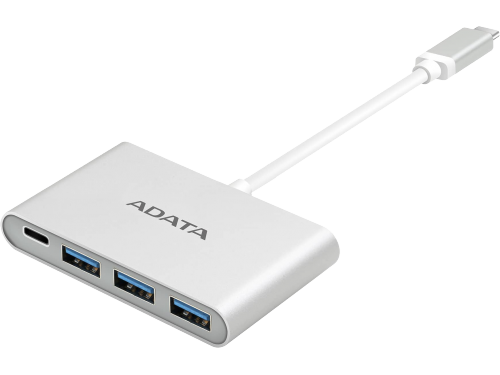 USB HUB ADATA ACA3HUBAL-CSV / USB Type-C to 3-Ports USB-A 3.1 / Silver