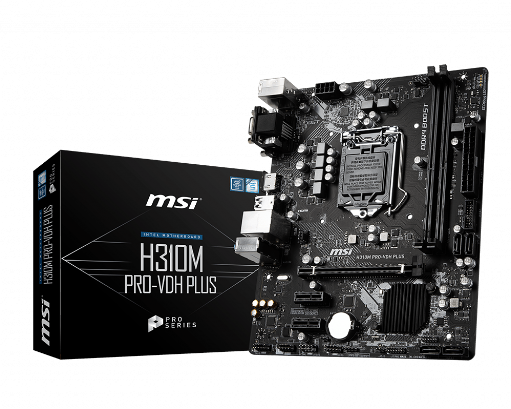 MB MSI H310M PRO-VDH PLUS / mATX /  Intel H310 / Socket 1151 / Dual 2xDDR4-2666 /