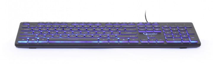Keyboard Gembird KB-UML3-01 / Multimedia / Silent / 3-color backlight / Black
