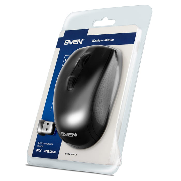 Mouse Sven RX-220W / Ambidextrous / Black