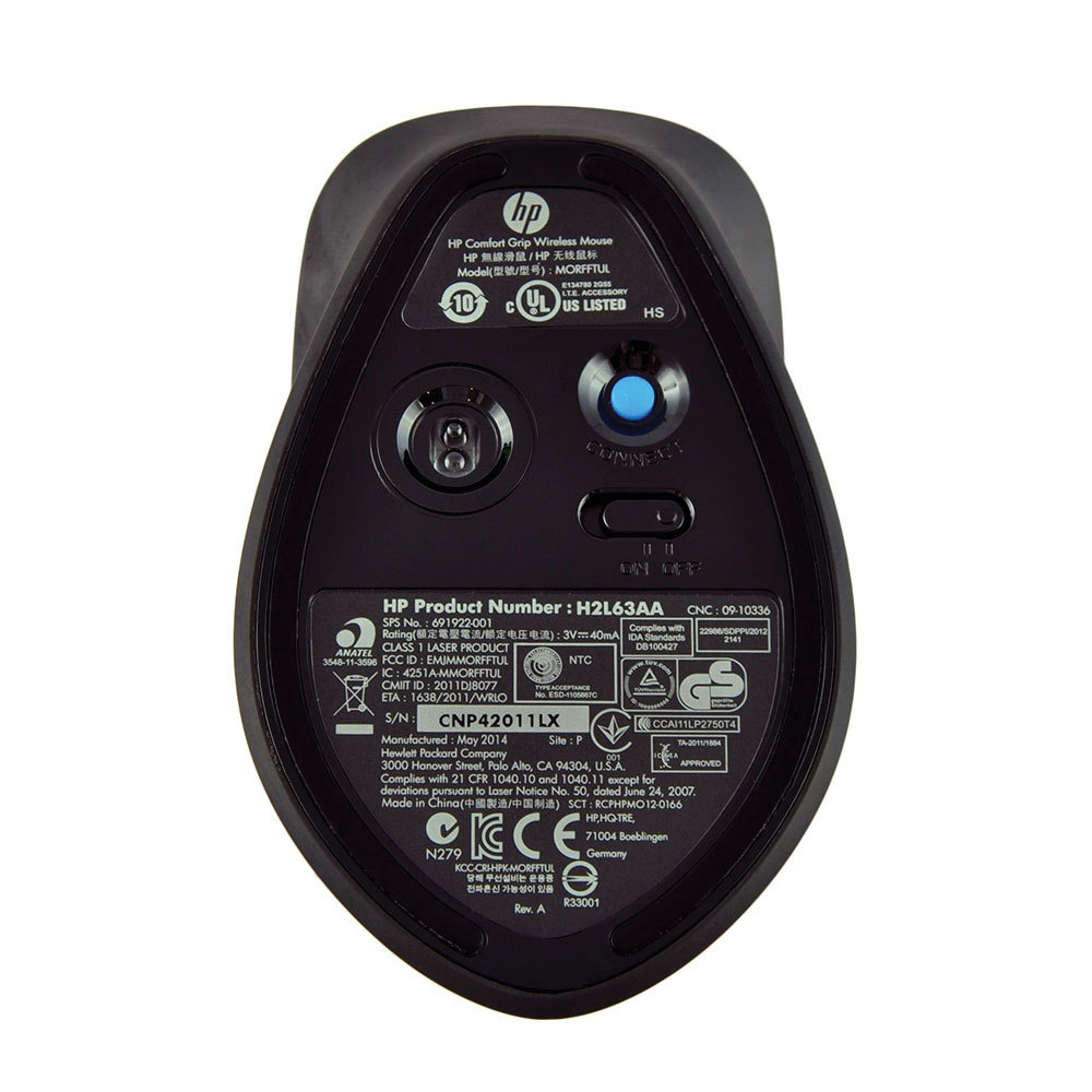 Mouse HP Comfort Grip H2L63AA / Wireless / USB /