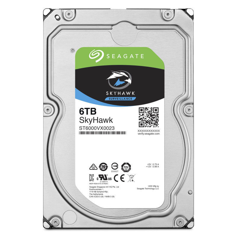 3.5" HDD Seagate SkyHawk Surveillance ST6000VX001 / 6.0TB / 5400rpm / 256MB / SATAIII /