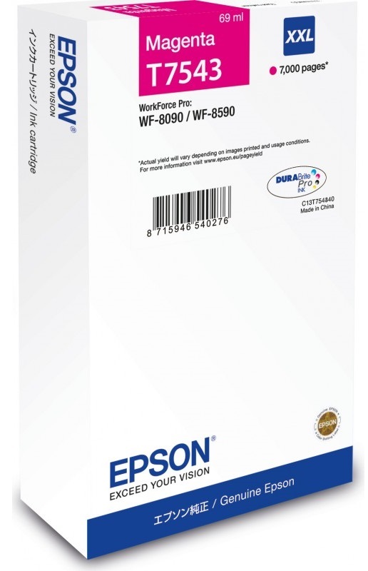 Epson T754 / XXL / For WorkForce Pro WF-8090DW / WF-8590DWF / Magenta