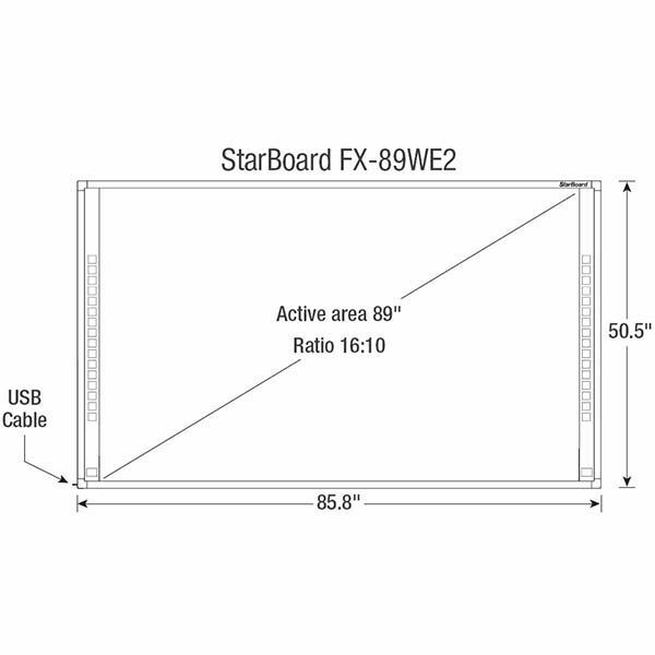 HITACHI StarBoard FX-89WE2 / 89 Interactive whiteboard /