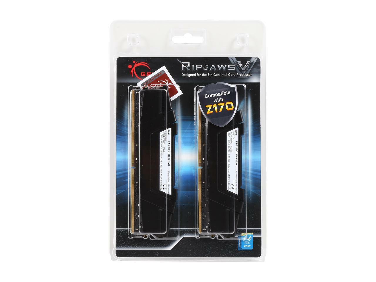 RAM KIT G.Skill Ripjaws V / 32GB / DDR4 / 3200MHz / F4-3200C16D-32GVK