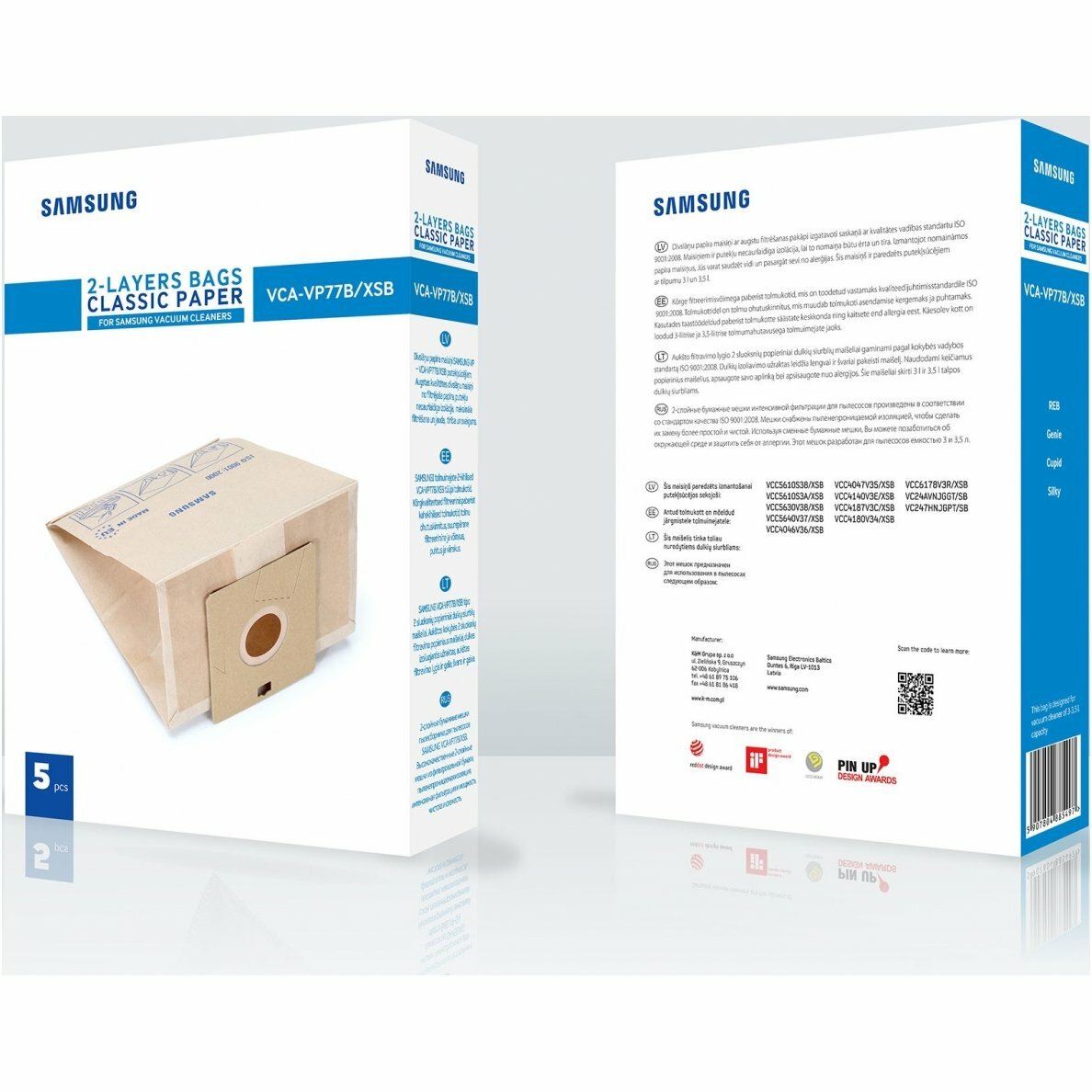 Vacuum Cleaner Bag Samsung VCA-VP77B/XSB /