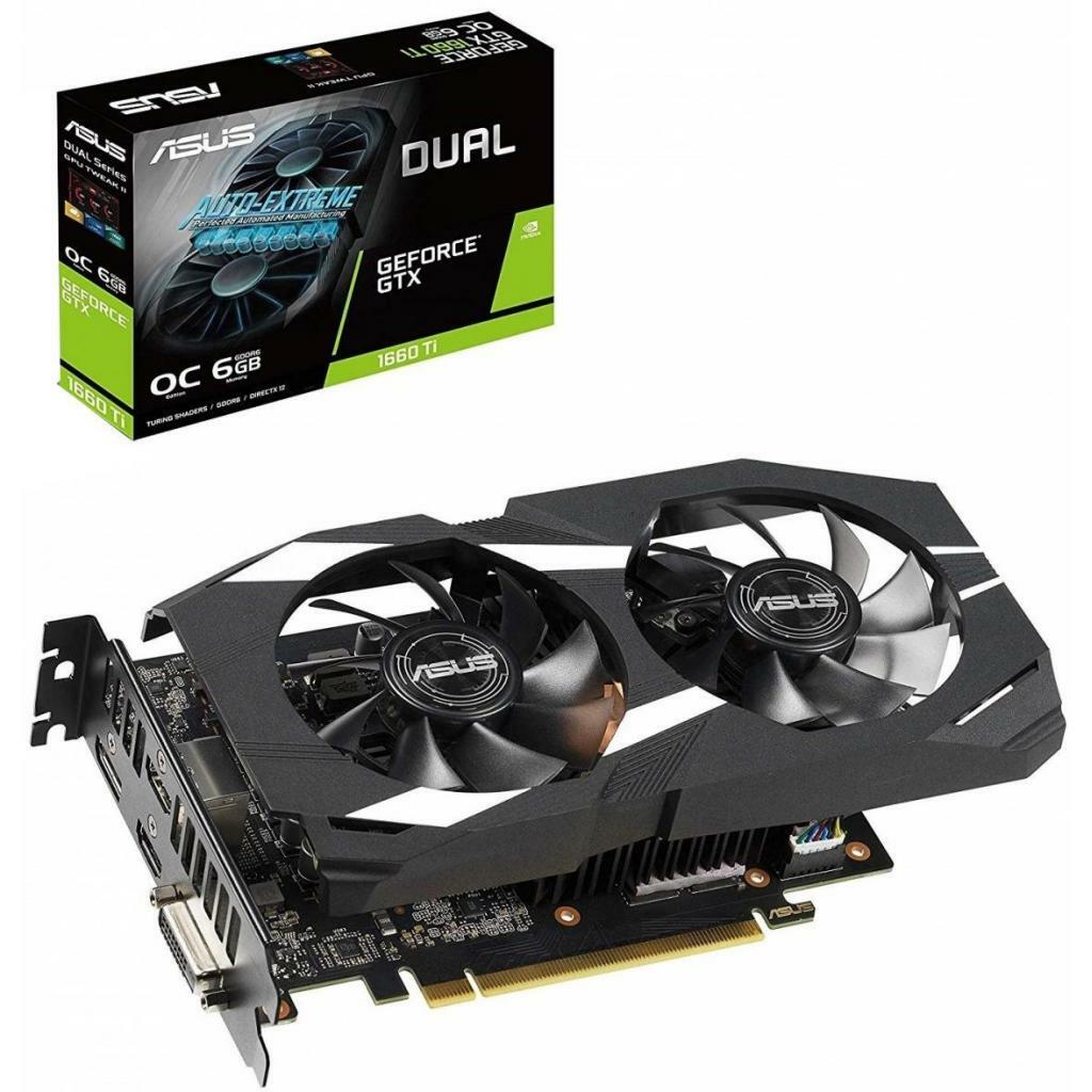 VGA ASUS Dual GeForce GTX 1660 Ti OC edition / 6GB / GDDR6 / 192 bit / DUAL-GTX1660TI-O6G