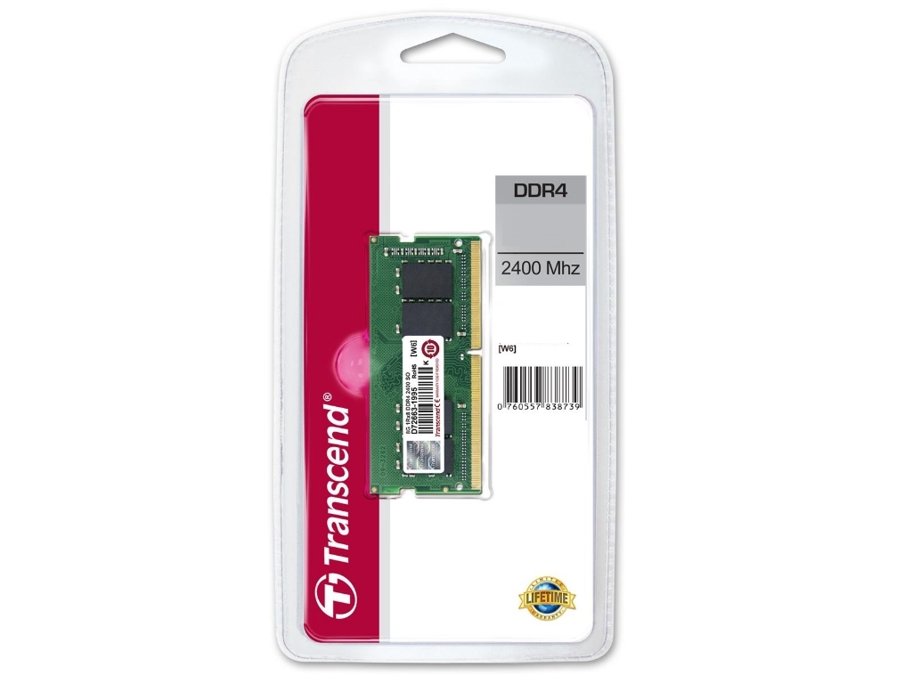 SODIMM RAM Transcend 8GB / DDR4 / 2666MHz / PC21300 / CL19 /
