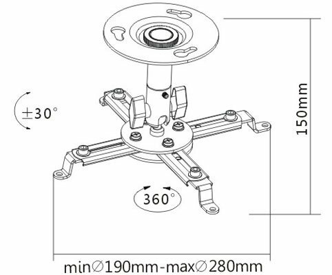 Sunne PRO10S Ceiling Projector Bracket