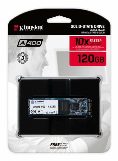 M.2 SSD Kingston A400 / 120GB / SATA / 2280 / SA400M8/120G /
