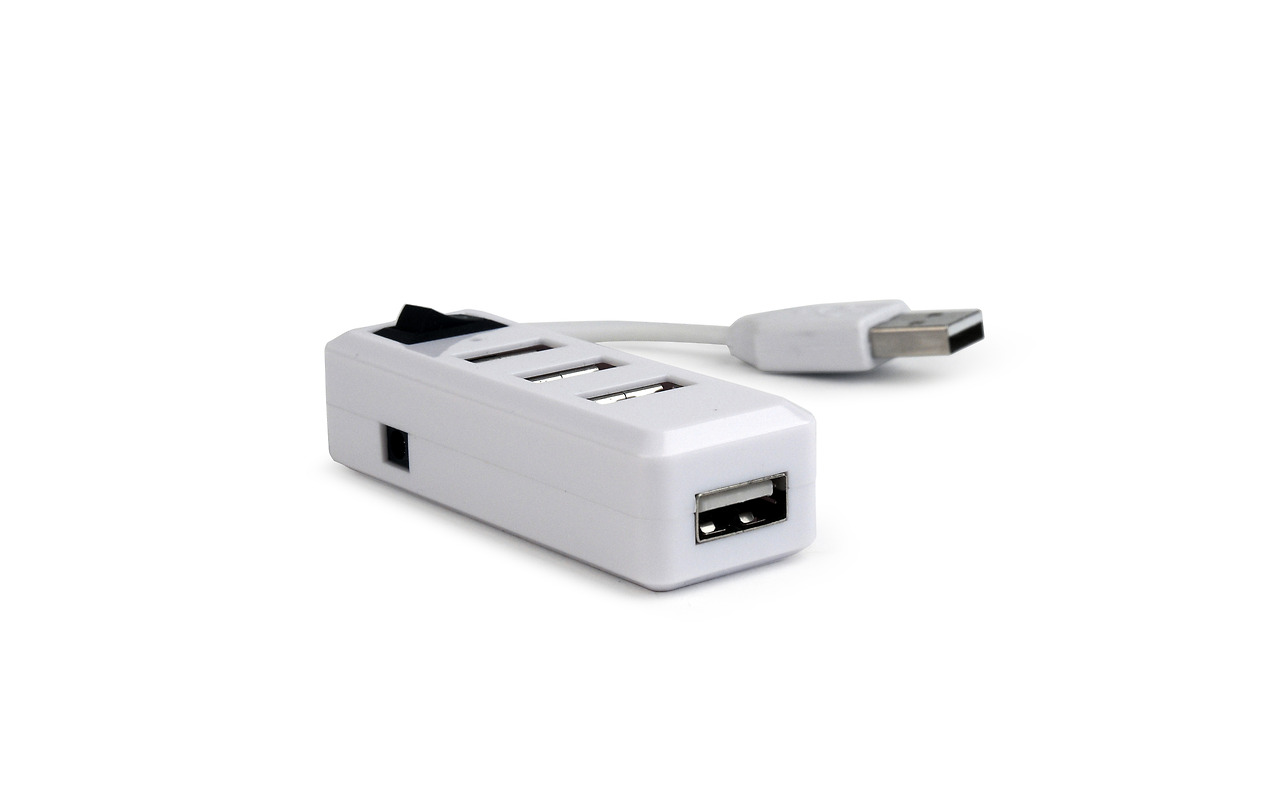 USB 2.0 Hub Gembird UHB-U2P4-21 / 4-port / White