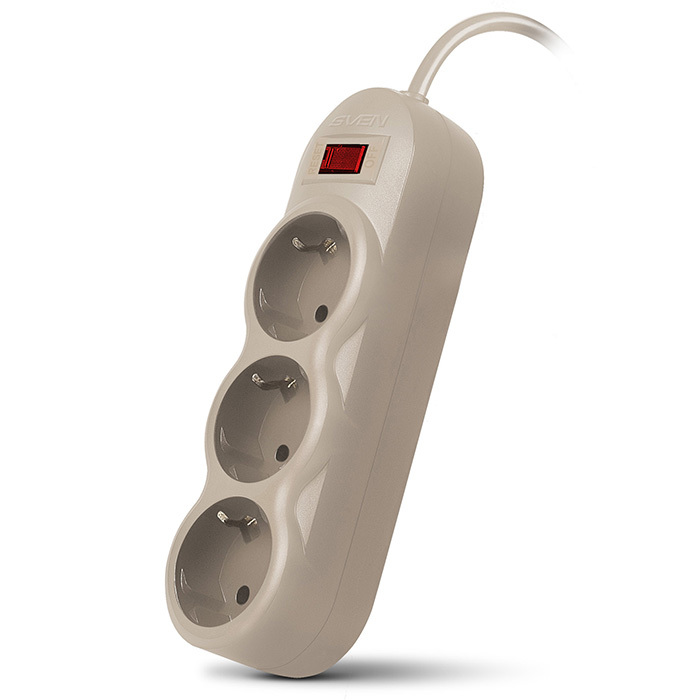 Surge Protector Sven SF-03L / 3 Sockets / 3.0m /