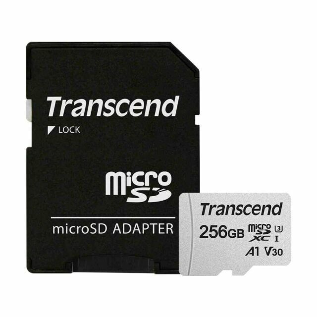 MicroSD Transcend TS256GUSD300S / 256GB / SD adapter /