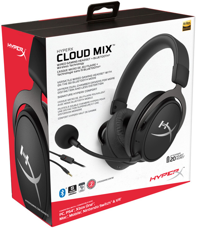 Headset Kingston HYPERX Cloud MIX Bluetooth + Wired Gaming / HX-HSCAM-GM / Black