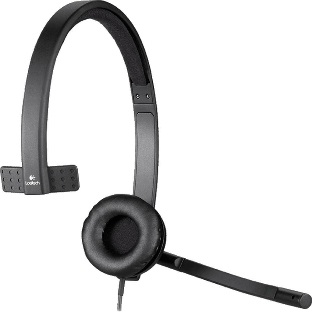 Headset Logitech H570e / USB / Mono / 981-000571 / Black