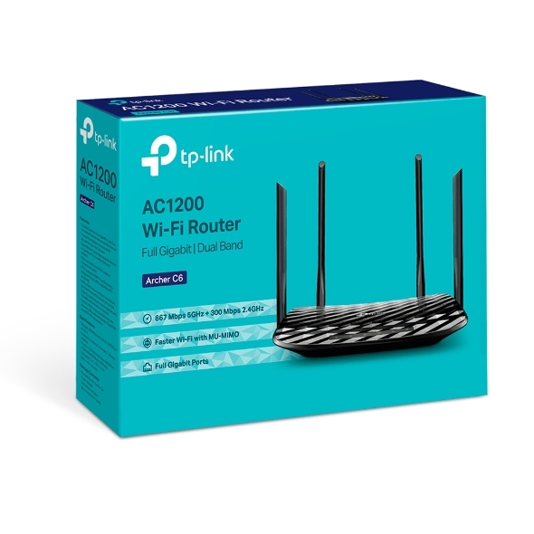 TP-LINK Archer C6 / AC1200 Gigabit Black