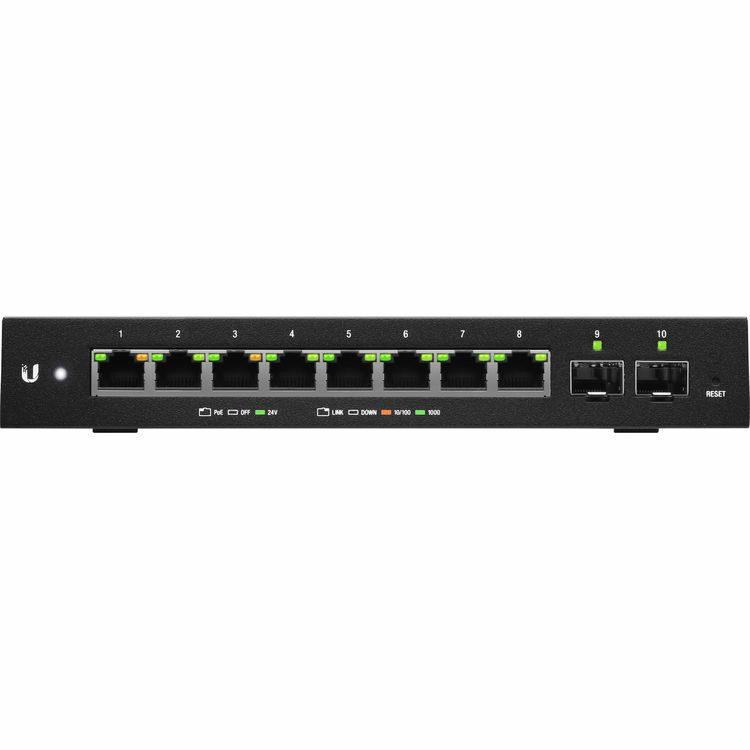 Ubiquiti EdgeSwitch ES-10XP / 8-Port Gigabit RJ45 /